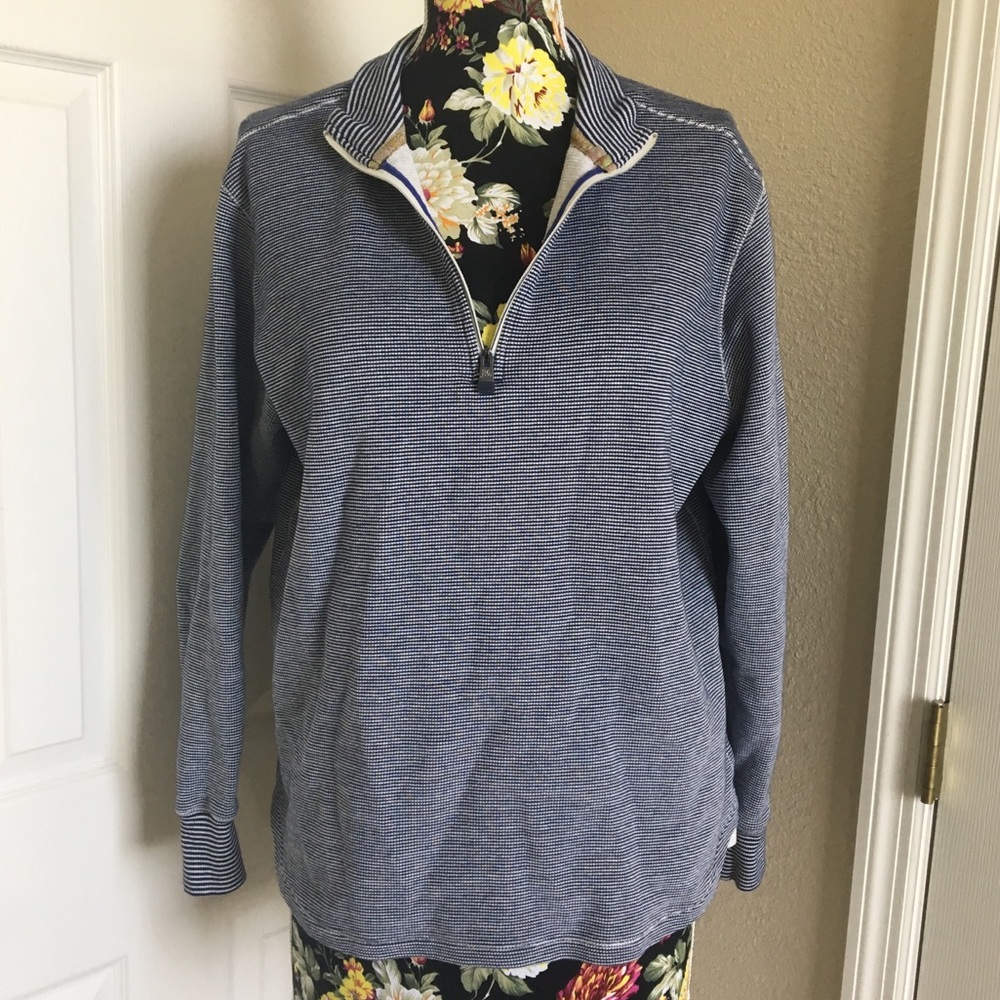 ROBERT GRAHAM Men’s Pullover blue white Sweater M